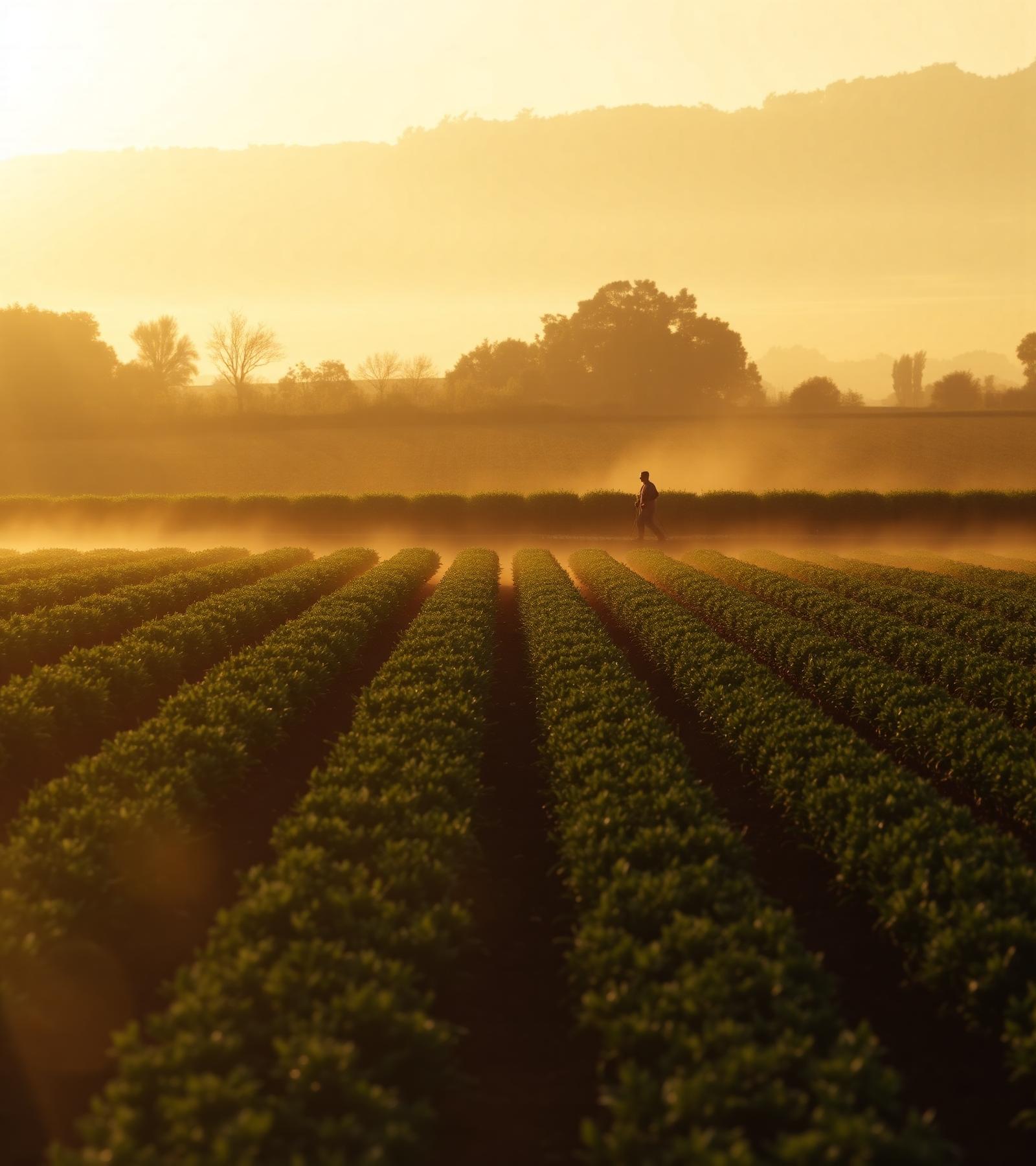 Golden hour farm